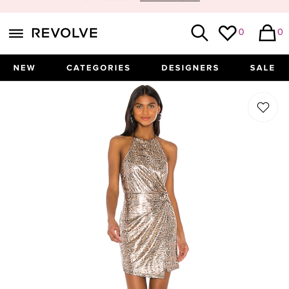 HALTER WRAP MINI DRESS IN GOLD MULTI
J.O.A.